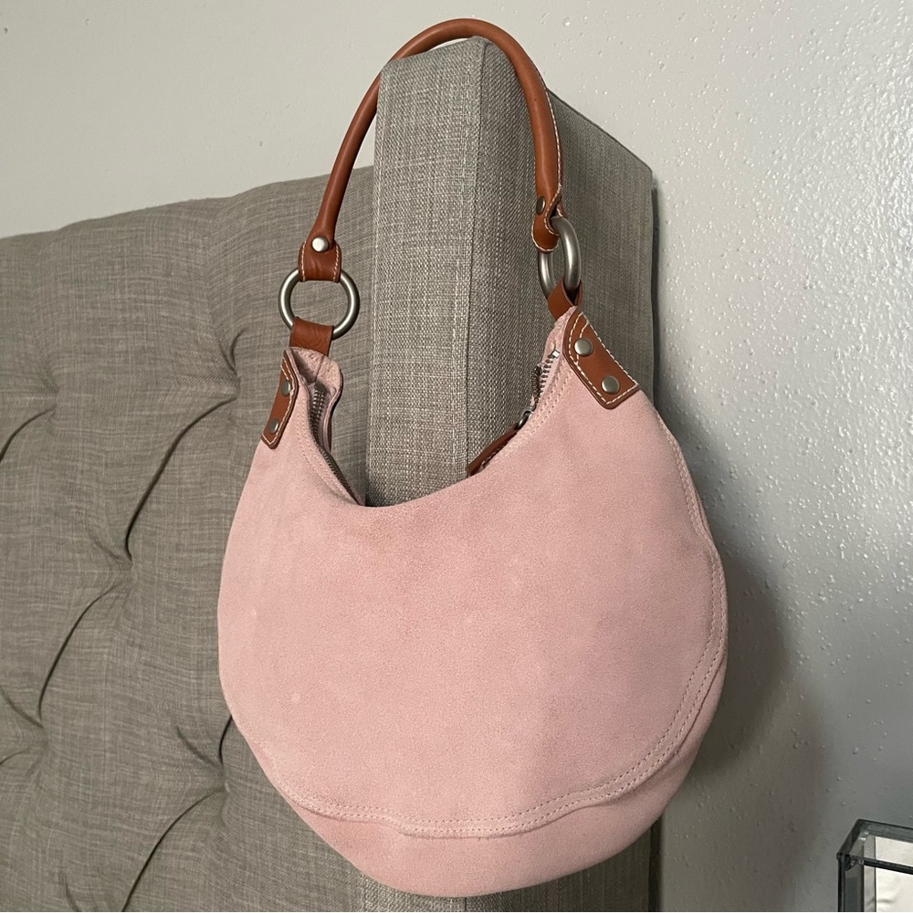 Vintage pink suede GAP purse